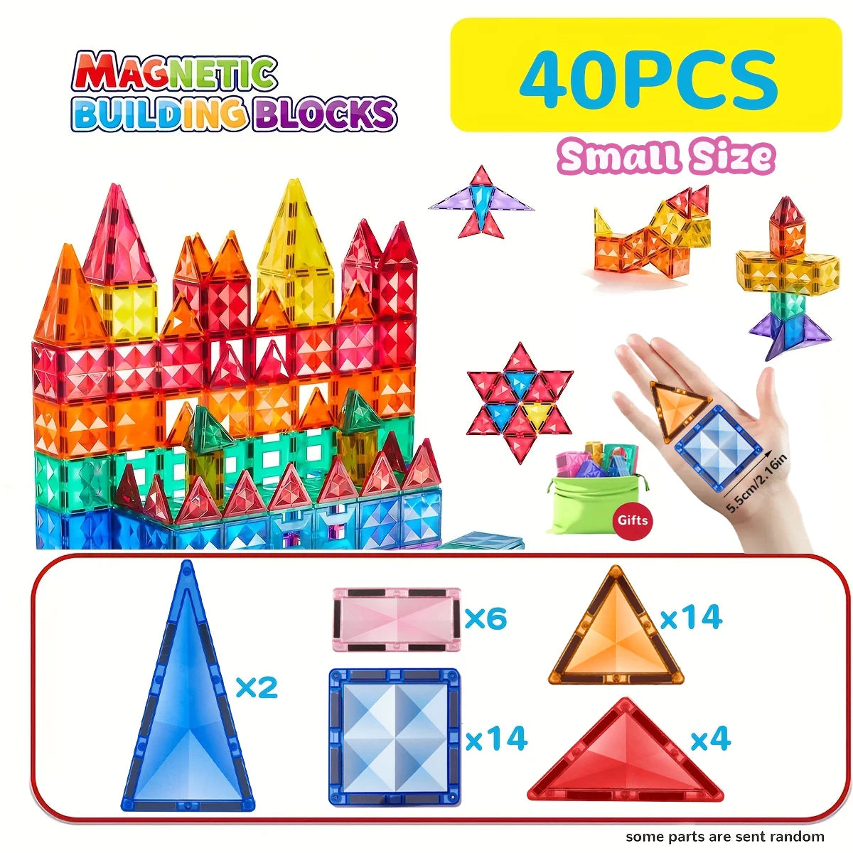 Magnetic Building Block Toys Magnetic Force Plate Small Size, Birthday Holiday Gifts, Back-To-School Gifts