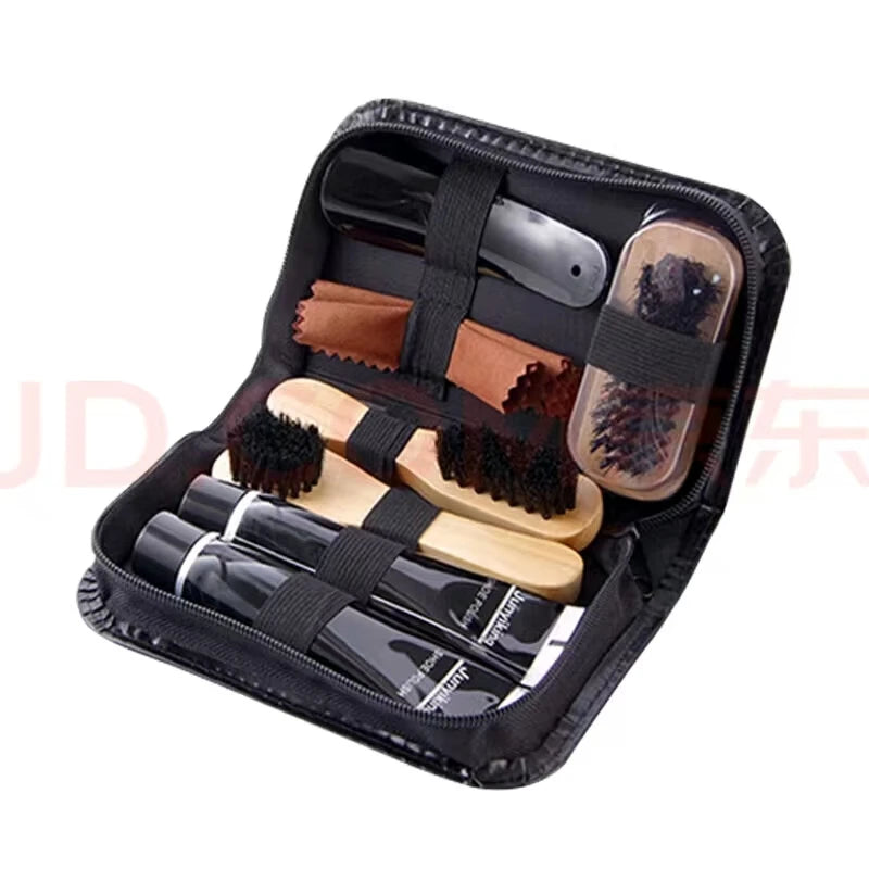 Professional Shoes Care kit Cleaner Set for Sneakers Leather Shoes Cleaning Polishing includes Shoehorn Shoe Polish Brush Cream