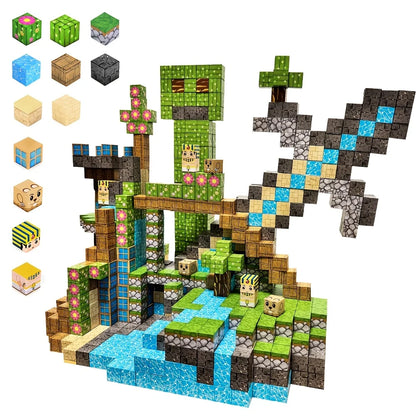 Magnetic Building Blocks Set - STEM Education DIY Cubes Toy - Select from 54 to 297 Pieces Ideal Gift for Kids