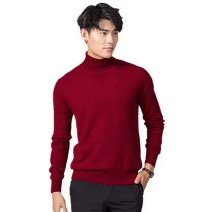 Cashmere Cotton Blend Turtleneck Men Jumper 2025 Autumn Winter Wram Clothes Vetement Homme Pull Homme Hiver Man Pullover Sweater