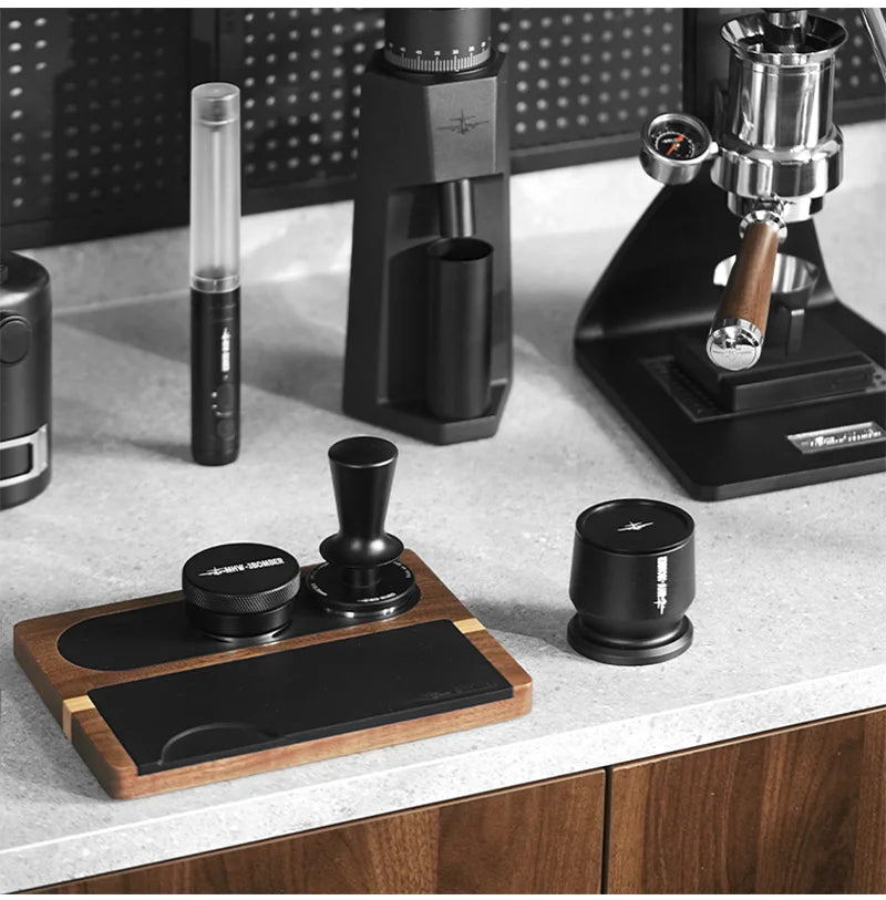 MHW-3BOMBER Coffee Tamper 51/53.35/58.35MM 2 Springs Espresso Tamper Stainless Steel Thread Base Home Barista Coffee Accessories