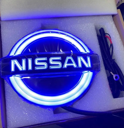 15,5-13CM or 17.5-15cm Front Grill Emblem for Nissan Patrol Sunny Teana Terra Qashqai X-Trail pathfinder juke Murano LED Emblem