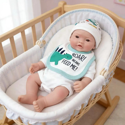 17" Full Silicone Reborn Baby Doll-Soft,Realistic Newborn, Full Body Silicone Not Vinyl Perfect Gift for Collectors Parents