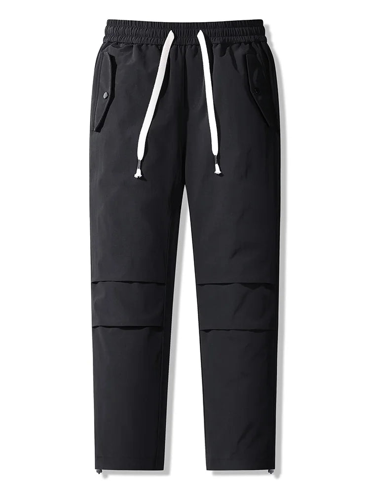 Winter Puffer Warm Pants 90% White Duck Down Padded Straight Trousers Male Windproof Waterproof Snow Cold Thermal Casual Pants