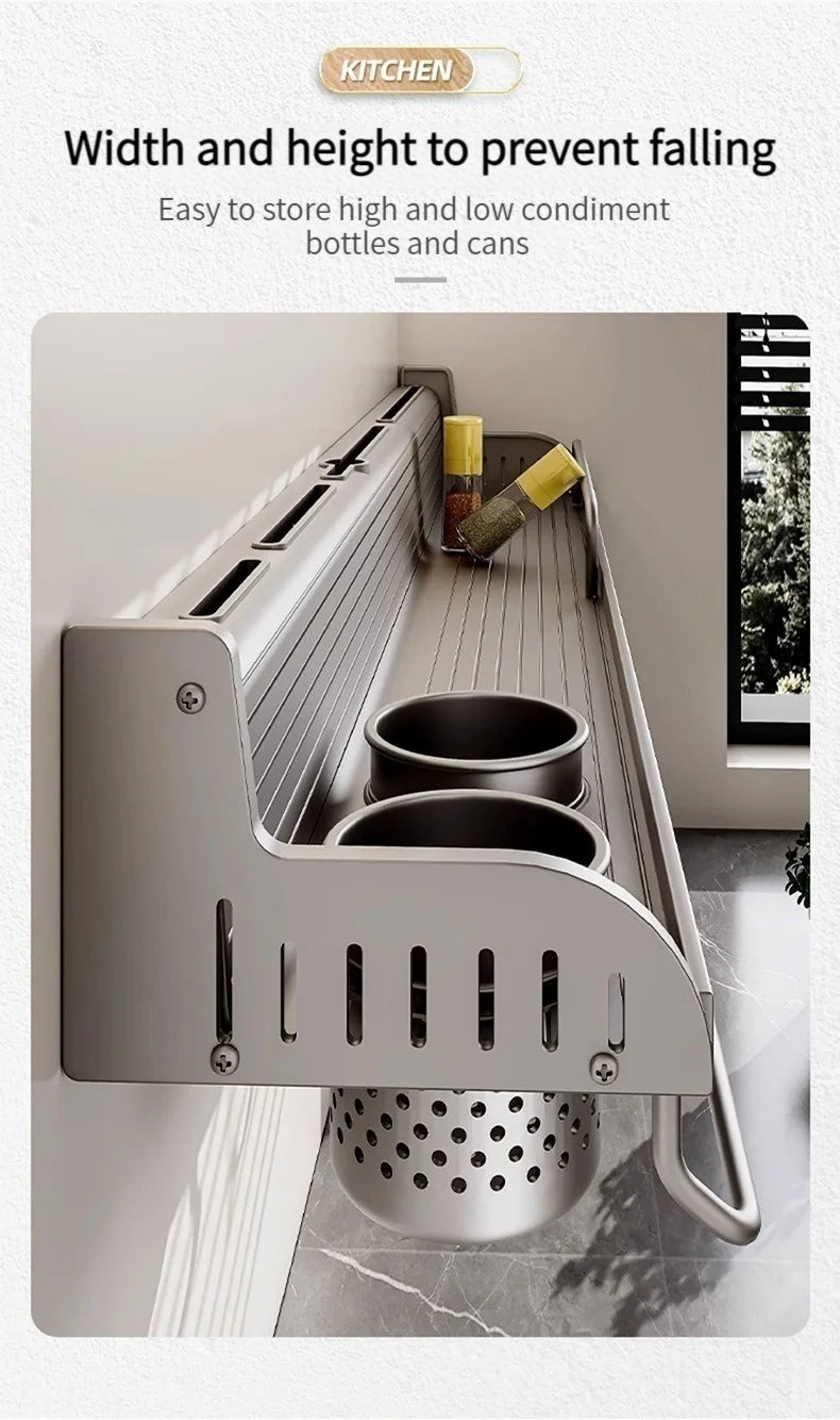 Kitchen Spice Storage Knives Holder Knife Stand Spice Rack Organizer Knives Holder Spoon and Chopsticks Rest Hanging Organizers