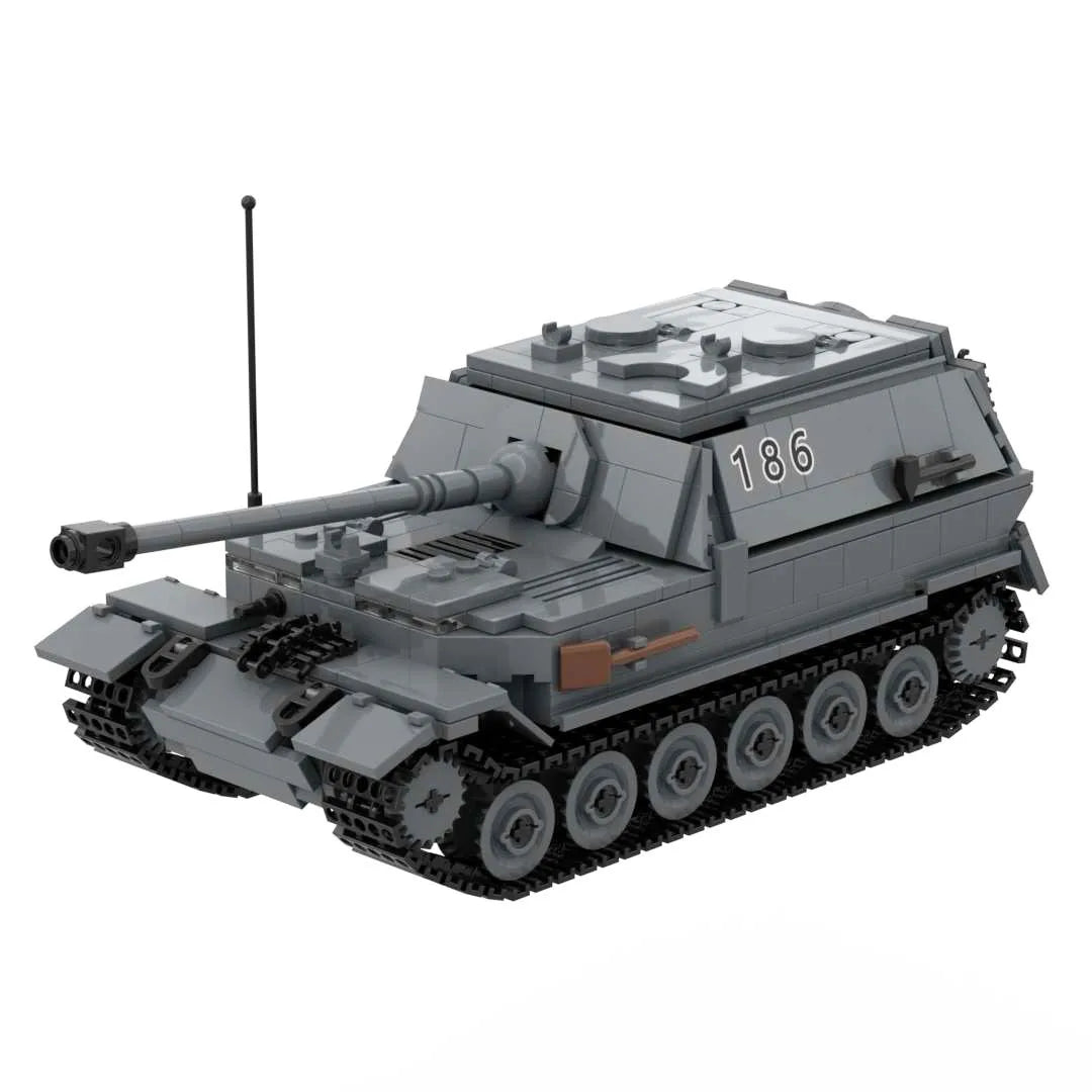 WW2 Tiger E Tank Ferdinand Nashorn Heavy Destroyer German Army Building Block Toy Bricks Set Gift
