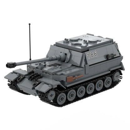 WW2 Tiger E Tank Ferdinand Nashorn Heavy Destroyer German Army Building Block Toy Bricks Set Gift