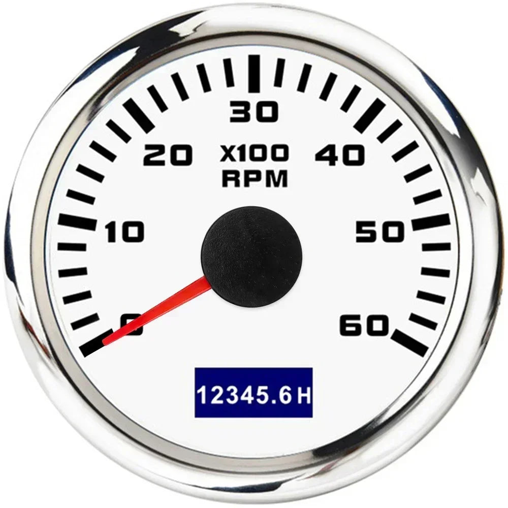 3000/4000/6000/7000/8000 RPM Gauge with Hourmeter Gauge 52mm Tachometer Waterproof 7 Color Backlight Tacho Gauge For Car Boat