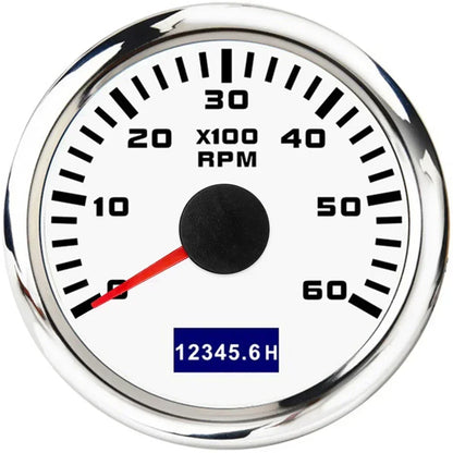 3000/4000/6000/7000/8000 RPM Gauge with Hourmeter Gauge 52mm Tachometer Waterproof 7 Color Backlight Tacho Gauge For Car Boat