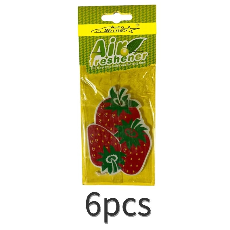 3-80pcs Car Air Freshener Natural scented tea paper Cone Hanging perfume vanilia fragrance Fruit car accessories interior