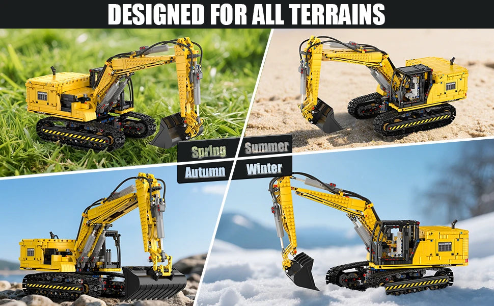 MOULD KING 13112 Technical Car Toys The MOC-2513 APP&RC Motorized Excavator Model Building Blocks Bricks Kids Christmas Gift