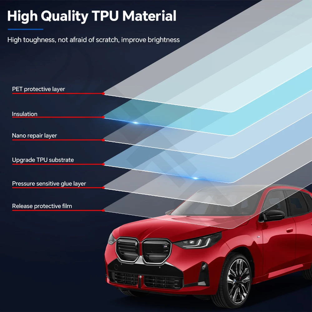 For BMW X3 G45 Sport 30 2025 Full Vehicle Clear Bra PPF Paint Protection Film 9Mil TPU Transparent Anti Scratch Car Wrap Film