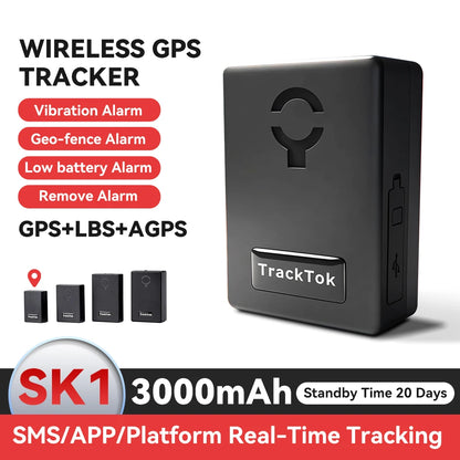 4G GPS Tracker Car Locator Vehicle Long Standby GPS Locator Magnet Waterproof 20000mAh Battery Real Time Position Free Web APP