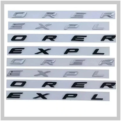 3D ABS Chrome Black Letters Explorer Logo Car Front Hood Emblem Bonnet Badge Sticker For Explorer 2011-2021