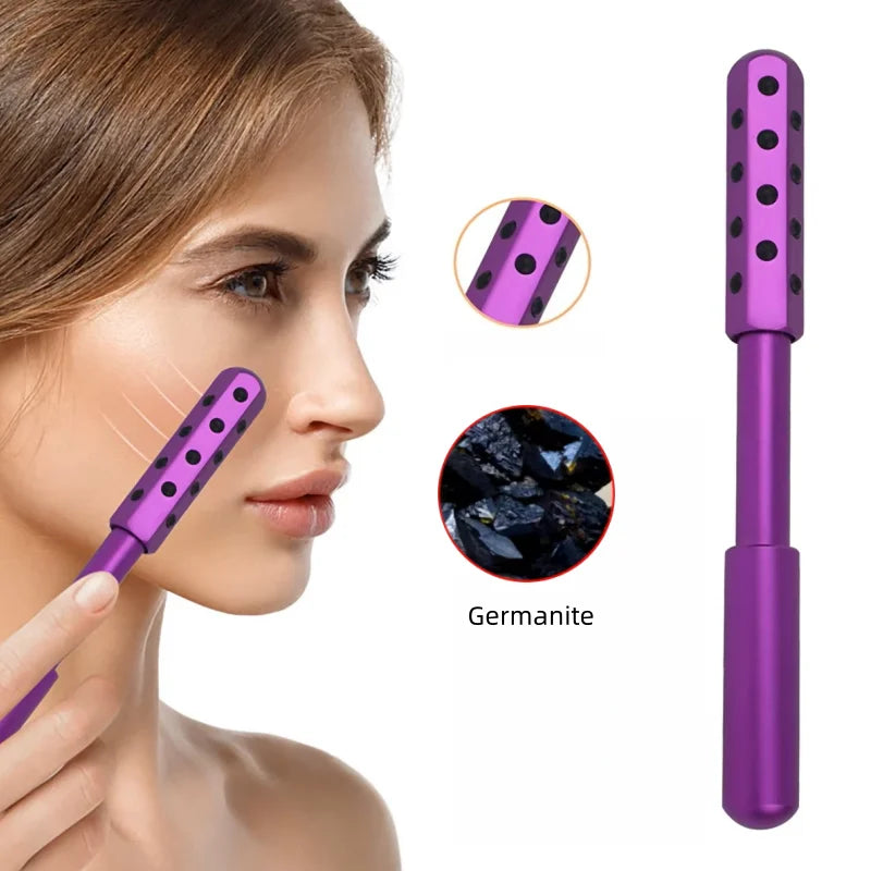24 Germanium Beauty Bar - Face Lift Massage Stick for Wrinkles & Skin Rejuvenation, Anti-Aging Facial Massager Tool