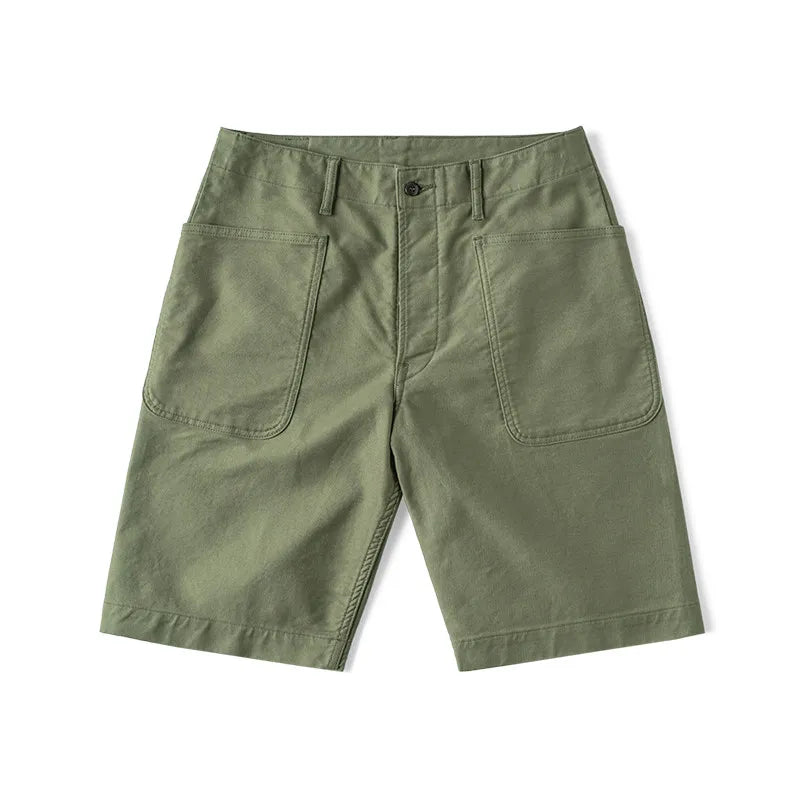 Non Stock USN Deck Utility Work Pants 12oz Cotton Jungle Cloth Vintage Military Style Men's Summer 4-Pocket Bermuda Shorts
