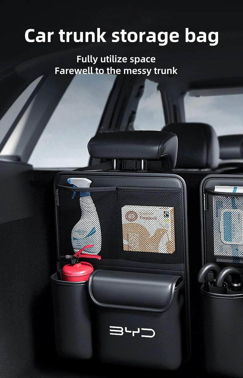 1pcs Car Trunk Storage Bag SUV Seat Back Hanging Tools Organizer Multifunctional Storage Bag for BYD Seal Atto3 S2 S6 S7 X Dream