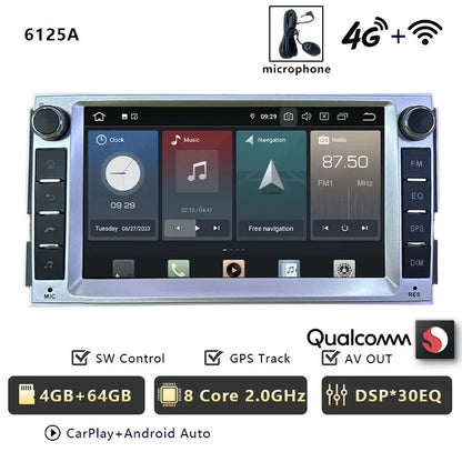 CHSTEK Android 13 Car Radio For Hyundai Santa Fe 2007 2008-2012 Head Unit Carplay Bluetooth WIFI 4G GPS Multimedia Vedio Player