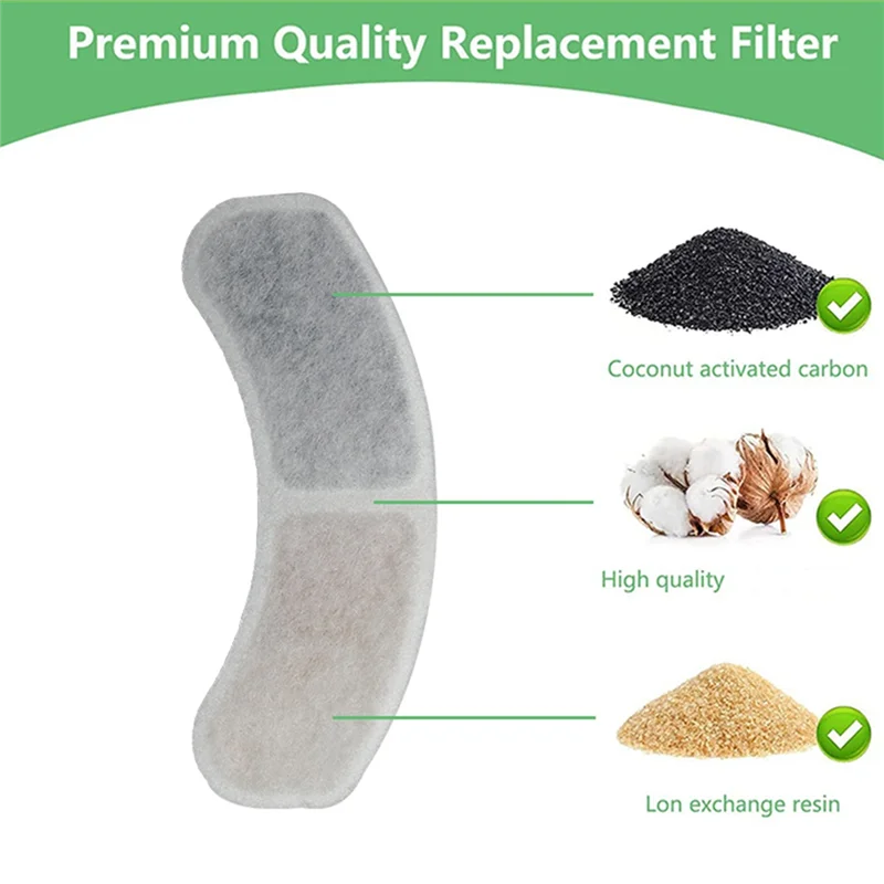 A98I-Pet Water Dispenser Filter Cartridge Set 12Pcs Cat Water Fountain Replacement Parts For Dog Feding And Drinking Supplies