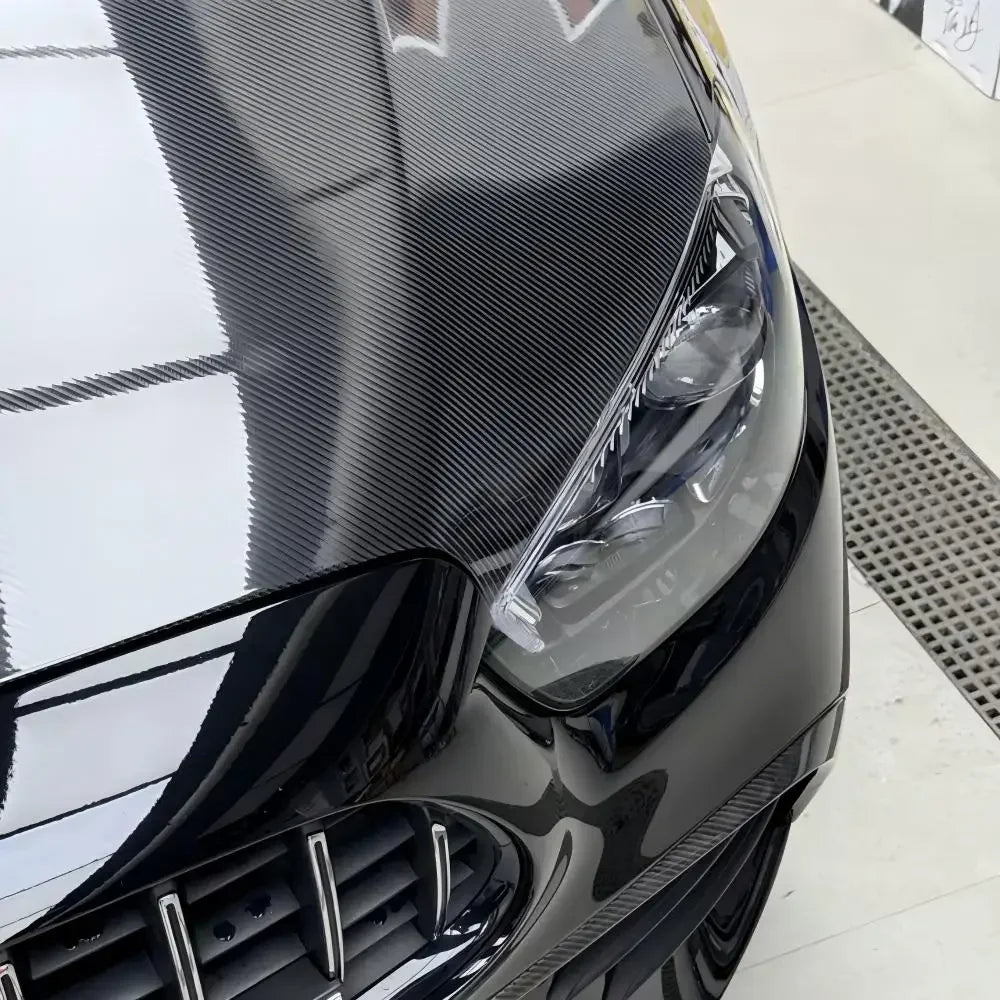 6D Carbon Fiber Black DIY Car Hood Bonnet Wrap Film Waterproof  Paint Protection Film Anti-Scratch Wrap Cover Tuning Accessories
