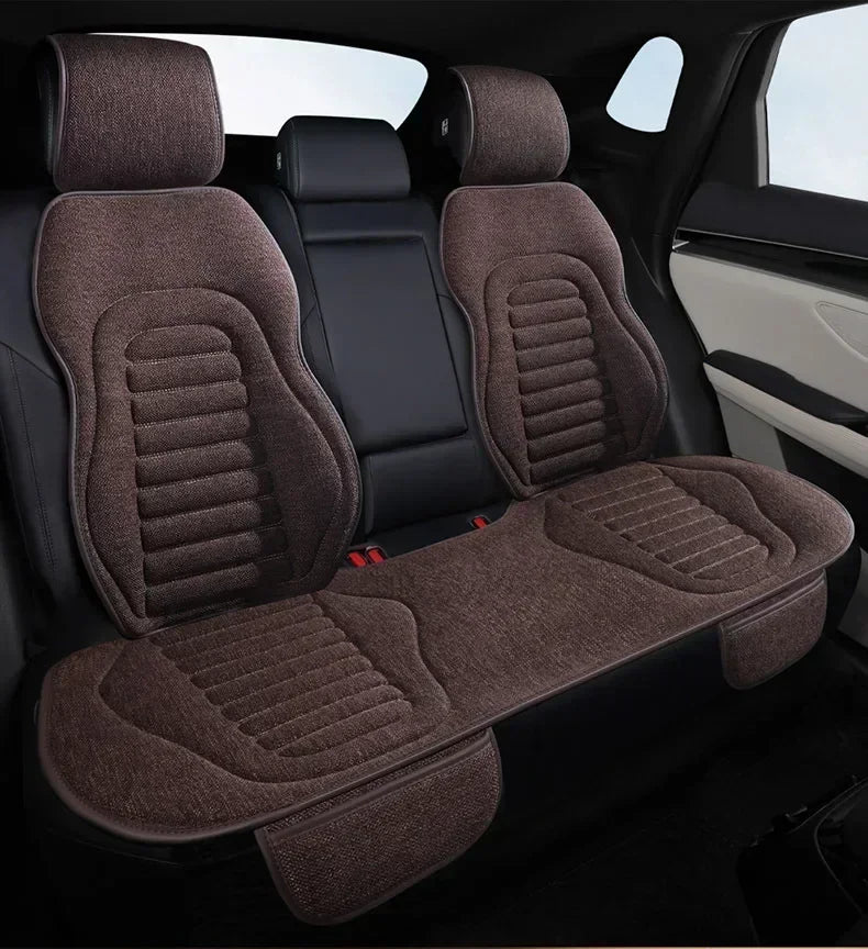 Universal Linen Car Seat Cover Four Season Auto Flax Comfortable Breathable Anti-Slip Covers Cushion SUV Car Seat Protection
