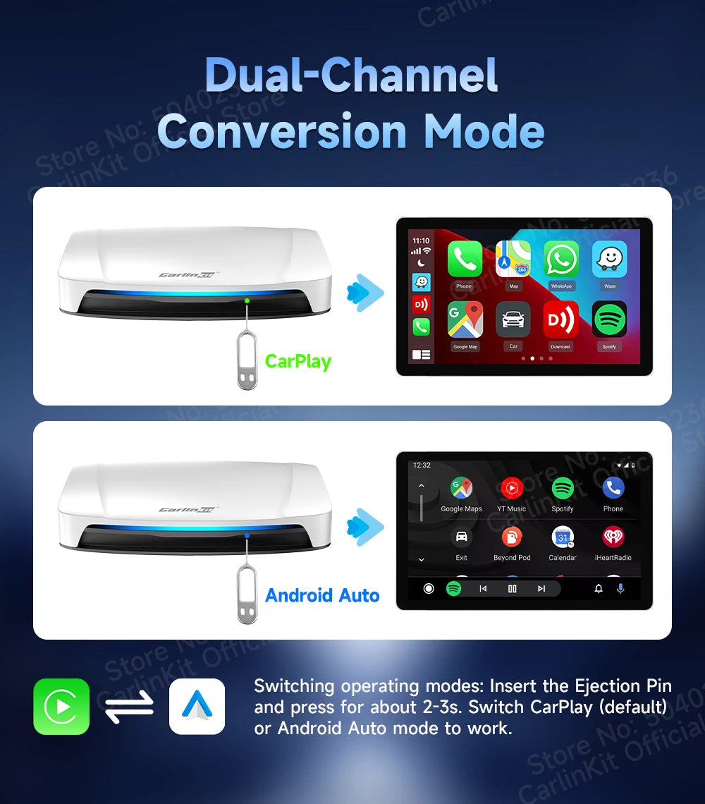 2026 New CarlinKit Android 13 CarPlay AI Box HDMI Wireless CarPlay Android Auto TV Video Box Qualcomm SDM660 8-Core Split Screen