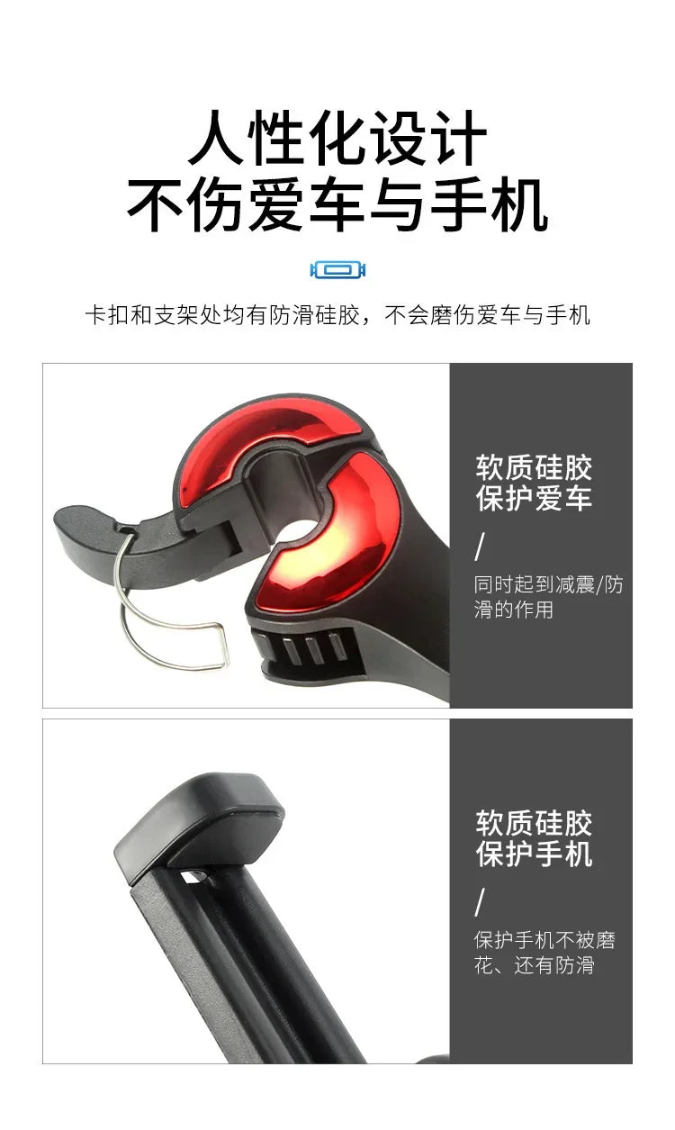 Multi-functional 2 In 1 Car Hook Hidden Multifunctional Rear Headrest Hook Car Rear Phone Holder Lock Type Mobile Phone Holder