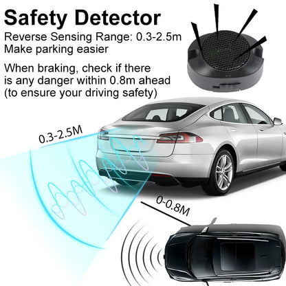 Car Parking Sensor Backup Radar Reversing Assistance Aid Kit with Audio Buzzer Alarm Parking Radar System Car Parking Sensors
