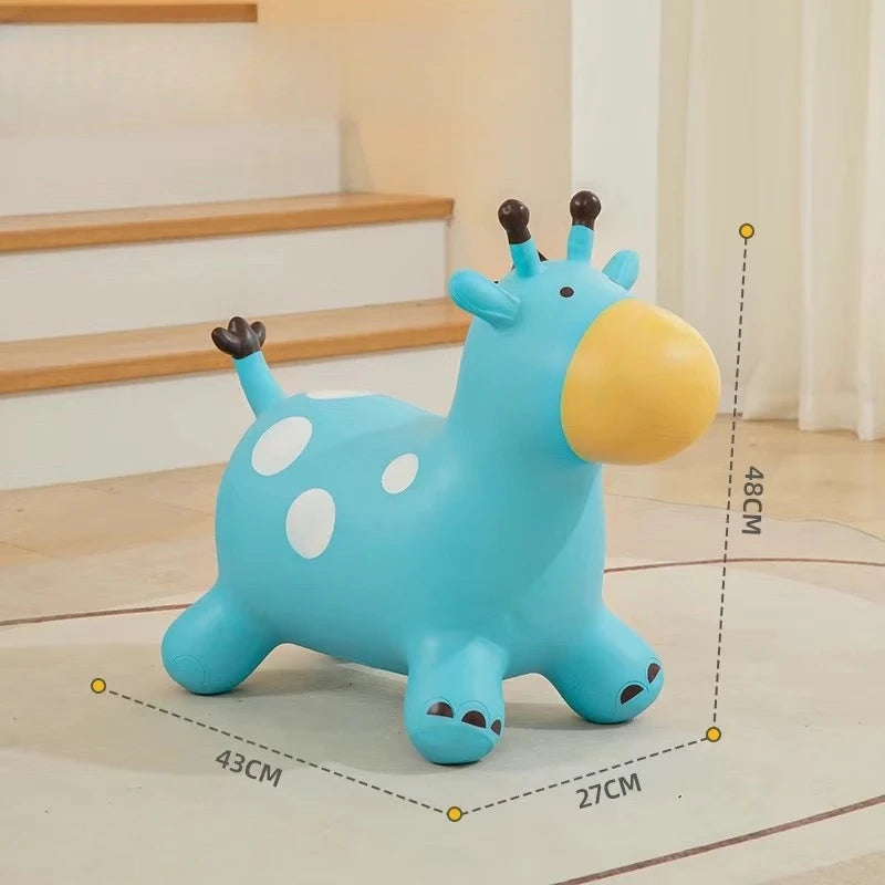 Animal Inflatable Bouncy Horse Hopper Soft Vaulting Horse Bouncer PVC Jumping Leech Ride on Baby Play Toys Balance Training