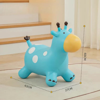 Animal Inflatable Bouncy Horse Hopper Soft Vaulting Horse Bouncer PVC Jumping Leech Ride on Baby Play Toys Balance Training