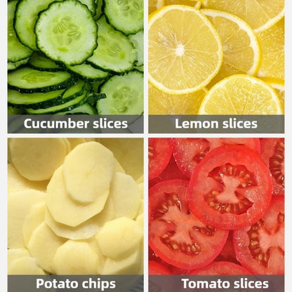 New Commercial Double Spout Vegetable Cutter 4 in 1 Multifunctional Dicing Shredding Slicing Cutting Strips Vegetables