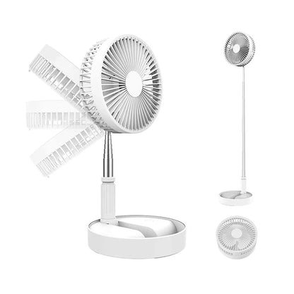 Foldable Portable Rechargeable Table Electric Fan Mini Usb Charging Office Home Telescopic Fan Low Noise Living Desk Fan