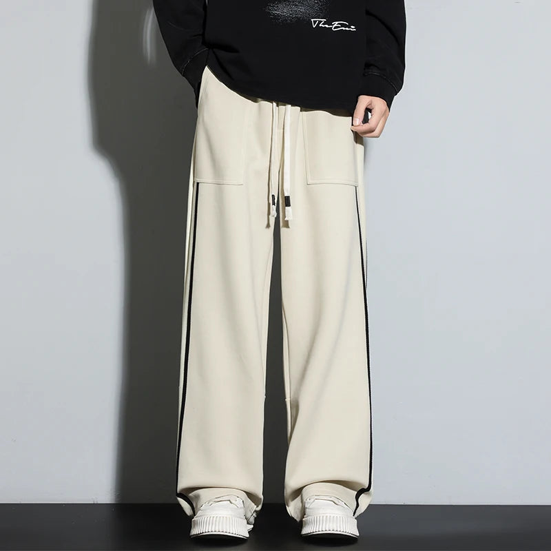 2025 Men Sweatpants Baggy Joggers Cotton Korean Sports Pants  Neutral Loose Outdoor Jogger Fitness Trouser
