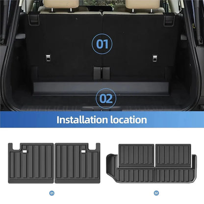 Floor Mats Waterproof Anti-Slip For Toyota Land Cruiser Prado 250 J250 LC250 All Weather Front Rear Cargo Liner Mat 2024 2025