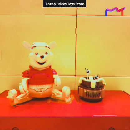 Compatible 1399pcs Model Birthday Movie Bear Bricks Building Blocks 100 YEARS Nostalgic Cartoon Classic Home Decor Adults Gifts