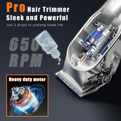 All Metal Hair Trimmer Machine Beard Clipper Electric Shaver for Men High Power Professional Cutter For Hairdresser Barber Shop