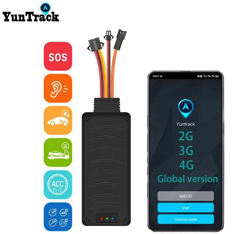 Global 2G 3G 4G Moto Car GPS Tracker SOS Voice Cut Off Oil Towed Away ACC status Alarm Super GSM GPS Antenna Tracking Locator