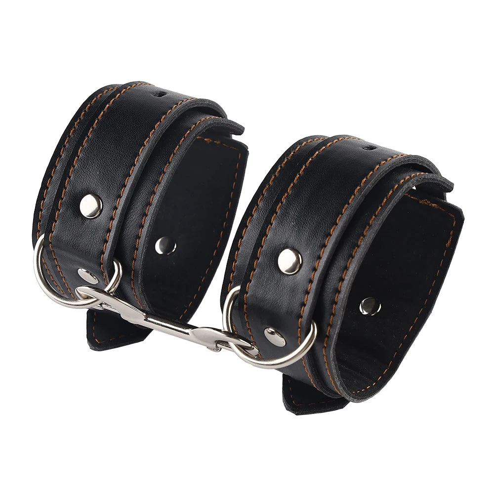 BDSM Anal Hook Leather Suit SM Anal Plug Handcuff Collar Restraint Butt Plug Adult Pleasure Sexual Wellness Adult Sex Toys