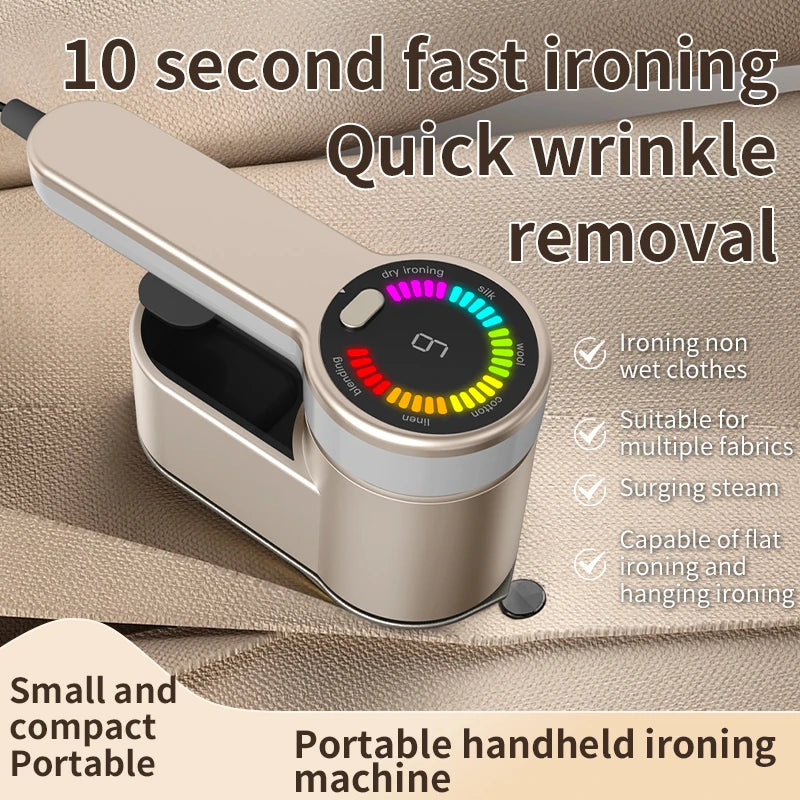 2-in-1 Portable Handheld Steam Iron Garment Steamer Mini Travel Ironing Machine Automatic Clothing Steam Generator for Home Dorm