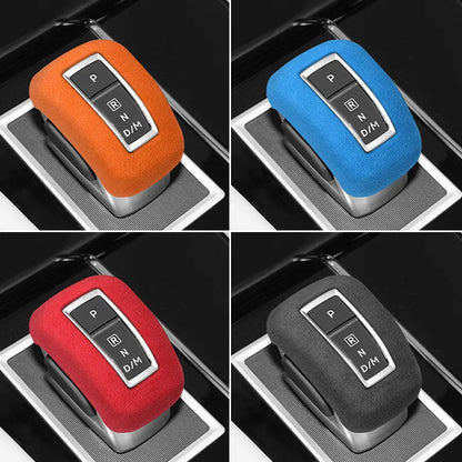 Made of Alcantara For Mitsubishi Outlander 2023 Car Gear Shift Boot Cover Trim Sticker Anti Scratch Interior Tuning Accessories