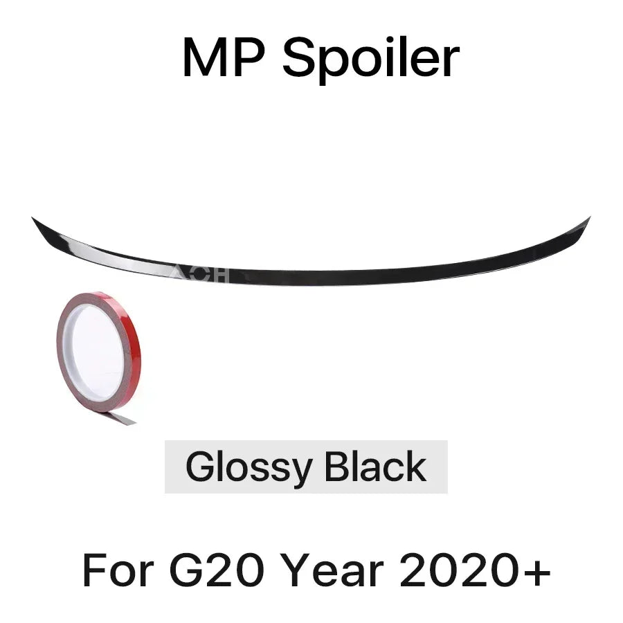 Carbon Fiber Rear Bumper Spoiler Lip For BMW 3 Series G20 2020-2023 MP M3 M4 PSM Style Slim Trunk Wing Kit Refting Gloss Black