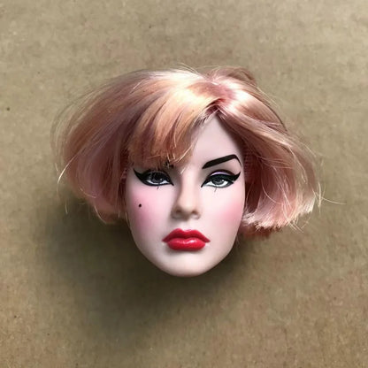 FR Rare Face Doll Heads White Brown Beige Skin Doll Figures Collection Doll Accessories Heads