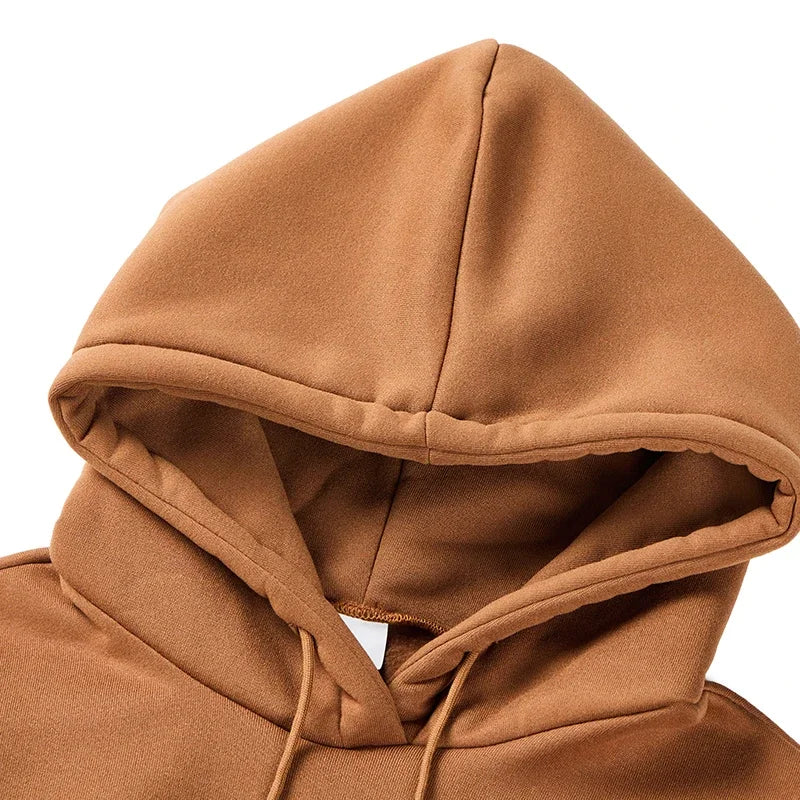 Men's Autumn Winter Solid Color Casual Sports Two - piece Hoodie and Pants Set S - 3XL Tracksuit for Daily Workout Enthusiasts