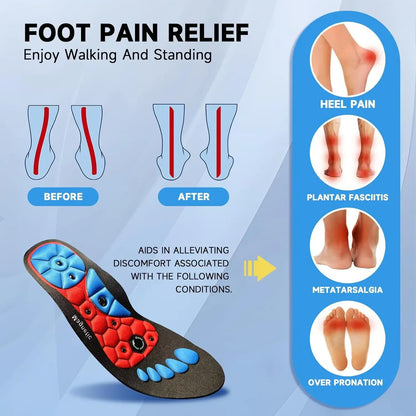 1 Pair Magnetic Therapy Foot Acupressure Insole Arch Support Health Massage Shoes Soles Reflexology Anti-fatigue Comfort Inserts