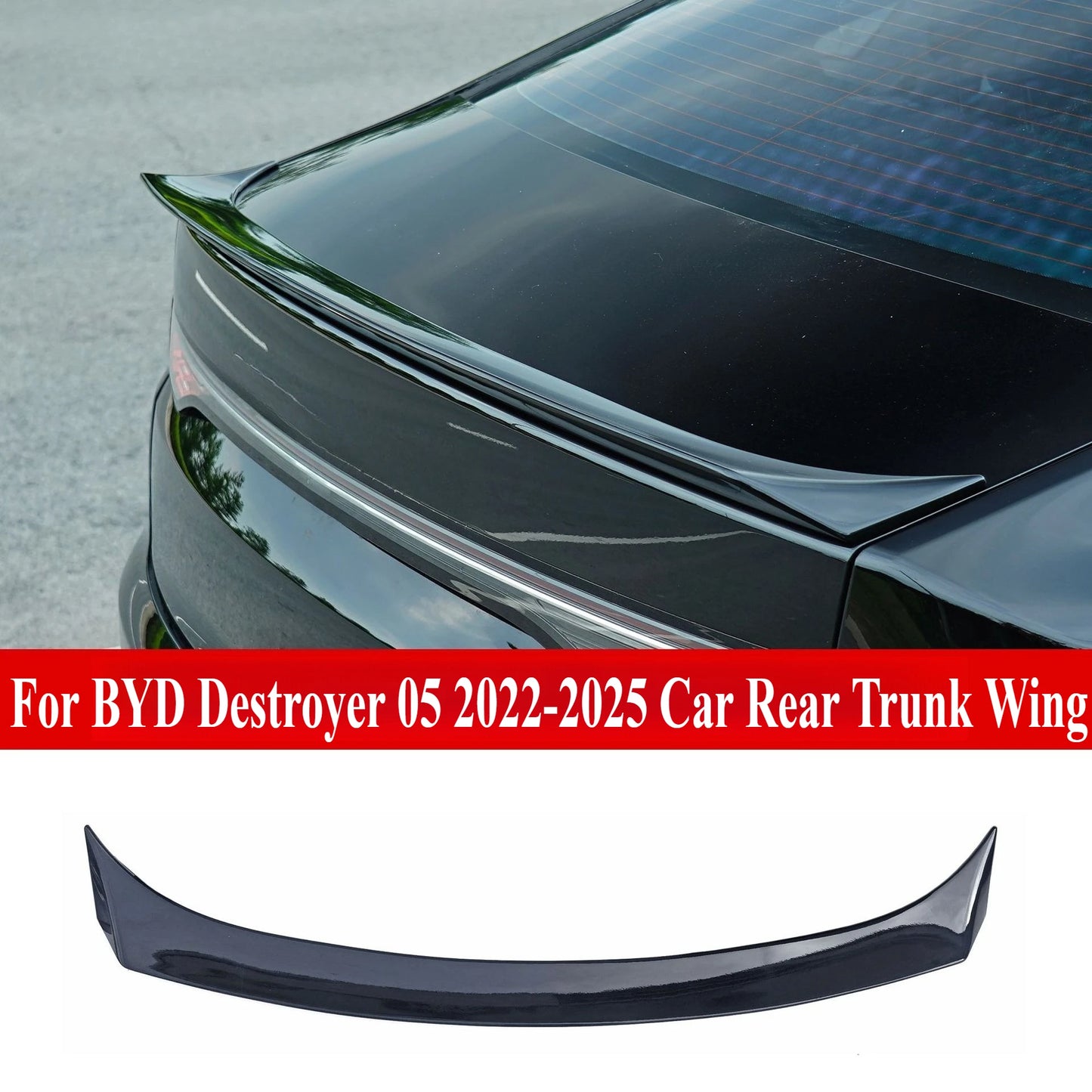 Car Rear Trunk Wing For BYD Destroyer 05 Chazor 05 King DM-i 2022-2025 Spoiler Plate Fixed Wind Tail Wing Decoration Accessories