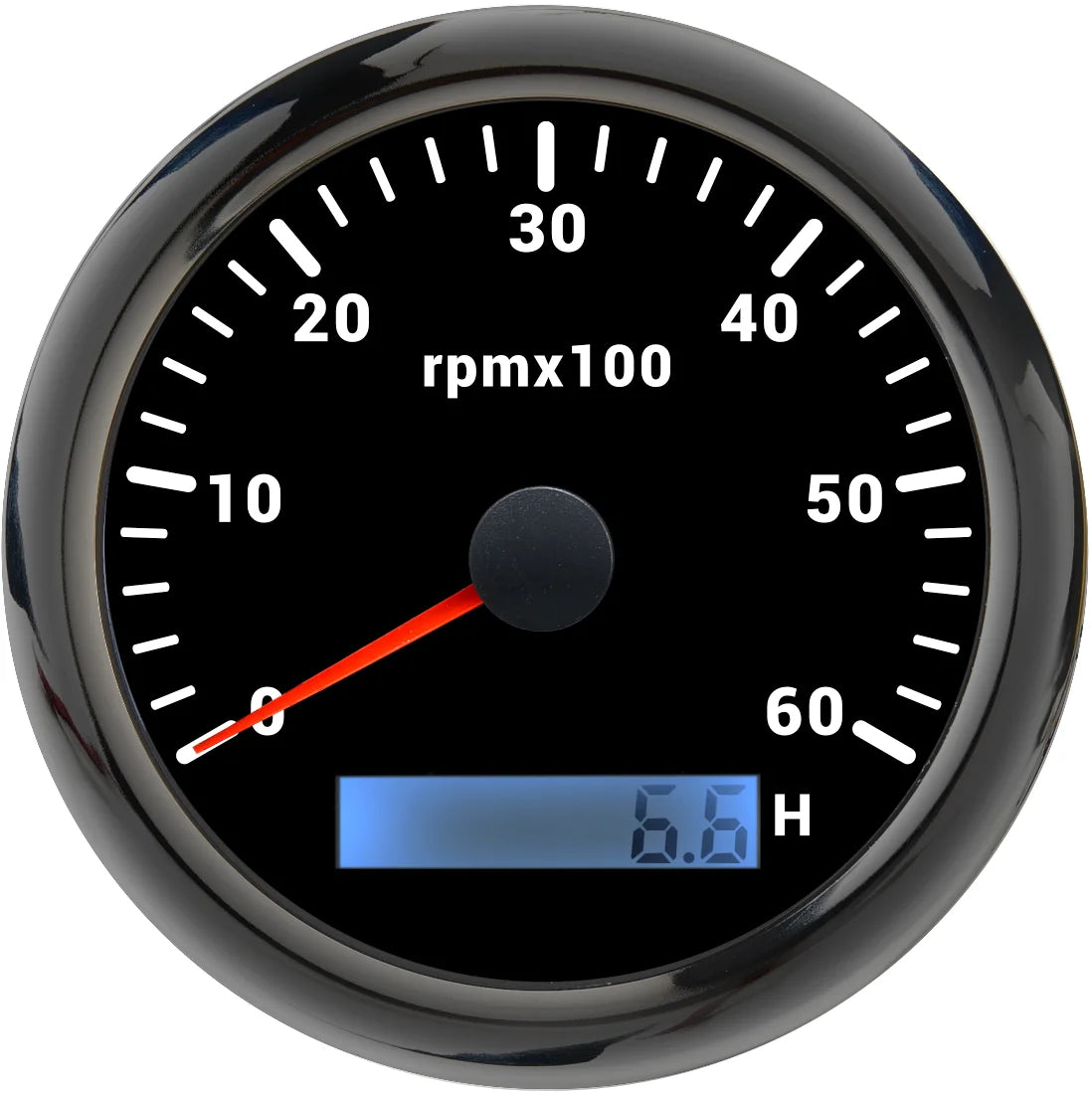 AD 85MM Tachometer with LCD Hour Meter For Marine Boat Car RPM Gauge 0-3000 4000 8000 RPM Meter Tach Sensor 7Colors Backlight