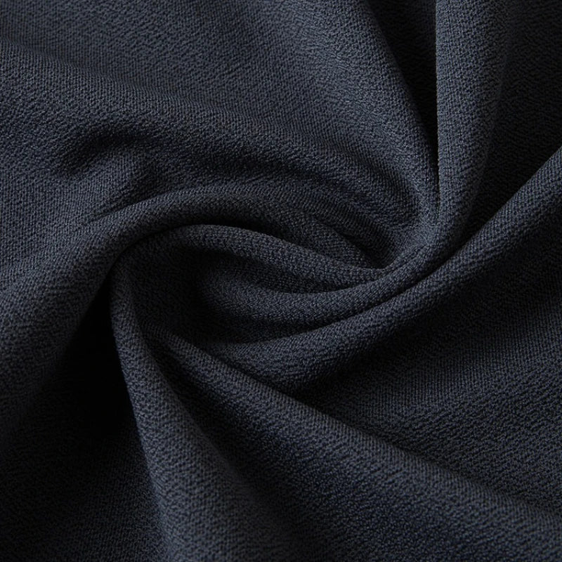 Men's Wool-Blend Dress Shirt Charcoal Gray Business Essential Seamless Technology Non-Iron & Tailored Collar All Season Comfort