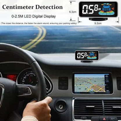 LCD Parking Sensor System Backlight Human Voice Alarm Display 4 Probes 12 Colors Backup Detector Parking Assistance Kit