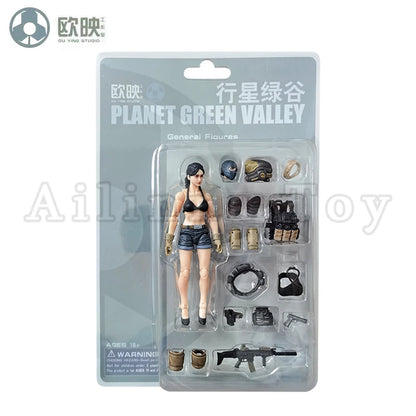 Ou Ying Studio 1/18 Planet Green Valley PGV 3.75inch Action Figure Girls War EFSA Female Figures Anime Model