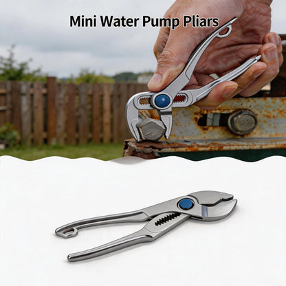 Groove Joint Pliers Mini Water Pump Pliers Fast Adjustable Tongue and Groove Pliers with Push-Lock V-Jaw for Multi-Surface Grip